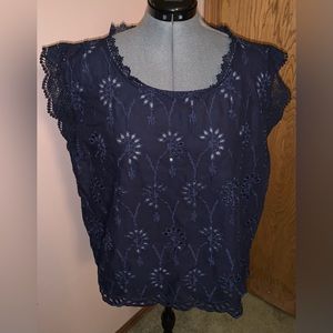 Nordstrom eyelet lace blouse